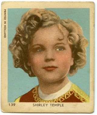 Shirley Temple Dutch Vintage Small Colorized Card Nr.  139