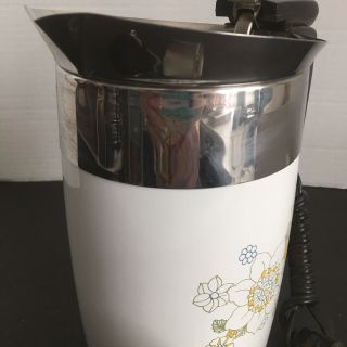 Vintage Corning Ware 6 Cup Coffee Percolator - Flowers Floral 8