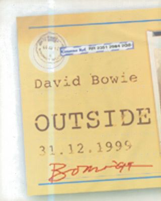 (hfbk3) Poster/advert 26x11 " David Bowie : Outside (tour Dates) Nine Inch Nails