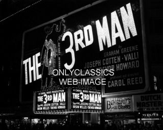 The 3rd Man Movie Theater Marque Photo Orson Welles Joseph Cotten Trevor Howard