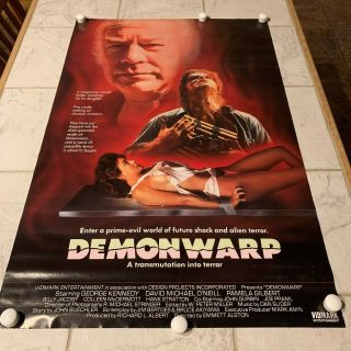 Demonwarp 26x40 Movie Promotional Poster Horror Flick George Kennedy Evil Terror