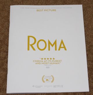 Roma Movie Book Press Kit Fyc For Your Consideration B