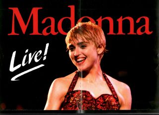 MADONNA 1987 WHO ' S THAT GIRL TOUR CONCERT BOOK / WITH POSTER / BOOKLET / EX 2 NM 2