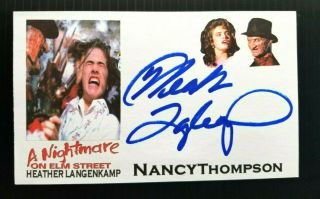 " A Nightmare On Elm Street " Heather Langenkamp - Nancy Autographed 3x5 Index Card