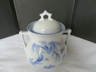 Antique Aesthetic Thomas Elsmore - Parisian Granite Blue Chinese Covered Pot
