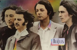 The Beatles 21x32 Pastel Group Poster 1988