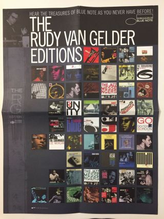 Blue Note Records Rudy Van Gelder Editions Promo Poster Jazz Miles Davis 24x18