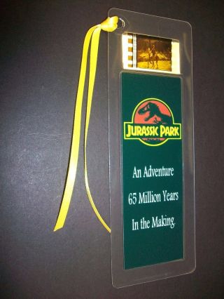 Jurassic Park Movie Film Cell Bookmark Cinema Theater Collectible Memorabilia