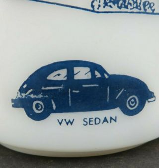 early 70s VW VOLKSWAGON advertising coffee milk glass mug SCHMELZ St Paul MN 5