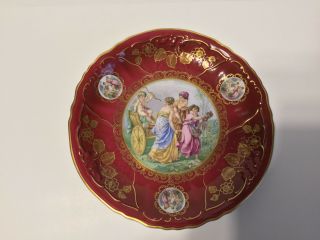 Mitterteich Bavaria,  Germany Antique Red Charger Plate Plate Circa 1920