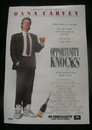 Opportunity Knocks Movie Poster Dana Carvey Video Promo