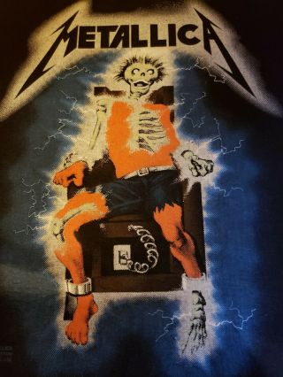 Metallica Ride The Lightning Glow In The Dark Back Patch
