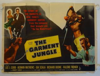 The Garment Jungle Release British Quad Movie Poster