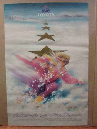 Vintage 1989 Celebrity Ski Challenge Advertisement Poster 9783