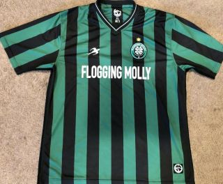 Flogging Molly Band Jersey Soccer Futbol Green Athletic 7 Men 