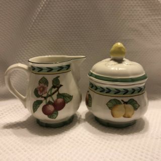 Villeroy Boch French Garden Fleurence Creamer And Sugar Bowl With Lid