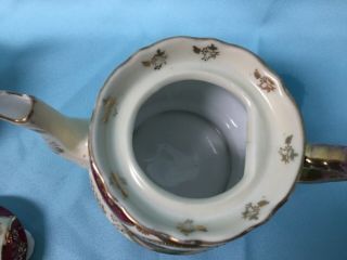 Antique Royal Vienna - Hand Painted - Porcelain Portrait - Teapot creamer / sugar w 5