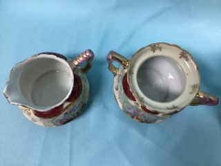 Antique Royal Vienna - Hand Painted - Porcelain Portrait - Teapot creamer / sugar w 7