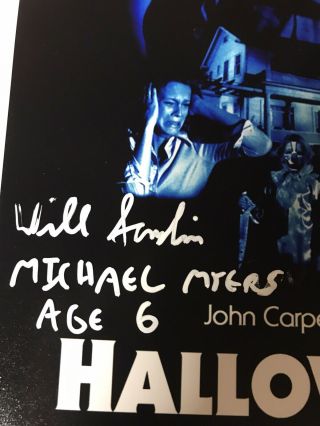 HALLOWEEN 1978 - Signed WILL SANDIN - Michael Myers Age 6.  JSA 2