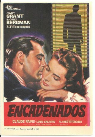 Notorious Alfred Hitchcock Cary Grant Spanish Herald Mini Poster C