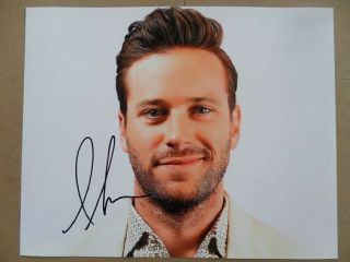 Armie Hammer Signed :autographed Photo " Call Me By Your Name "