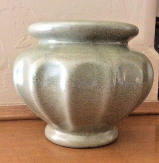 Haeger Pottery Art Vase Planter Grueby Green Stamped Mid Century Vintage