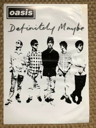 Oasis Definitely Maybe 1994 U.  S.  Promo Poster Britpop Blur Elastica Creation