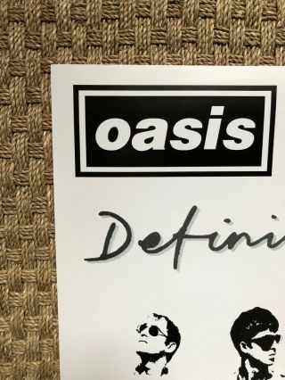 OASIS Definitely Maybe 1994 U.  S.  PROMO POSTER britpop Blur Elastica CREATION 2