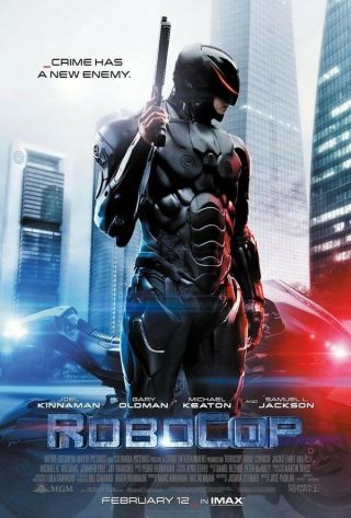 Robo Cop Movie Poster 2 Sided Version B 27x40 Joel Kinnaman