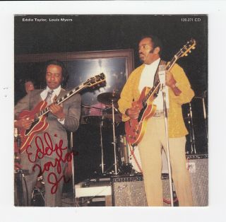 Eddie & Larry Taylor & Unknown Artist Signed " Live Vol.  1 " Cd Jacket.  Psa/dna