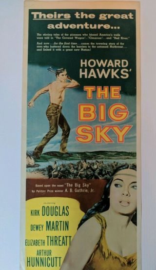 14x36 Movie Poster Insert Kirk Douglas In The Big Sky 1952