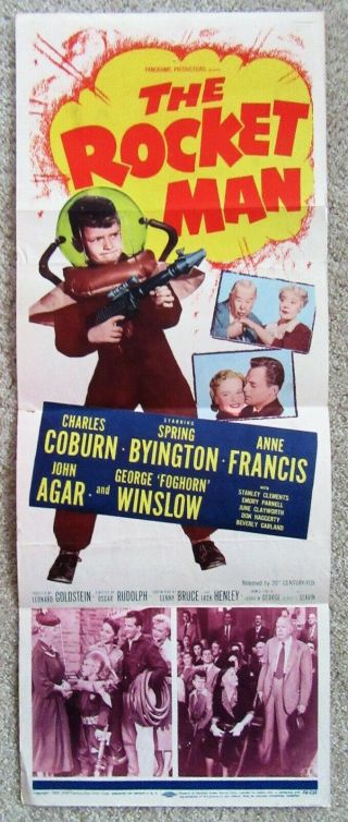 Rocket Man 1954 Insrt Movie Poster Fld George Foghorn Winslow Ex
