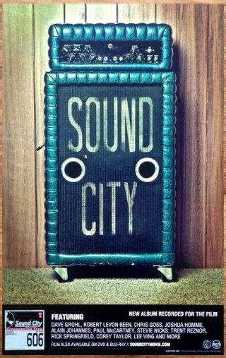 Sound City Real To Reel Ltd Ed Discontinued Rare Poster Foo Fighters Dave Grohl