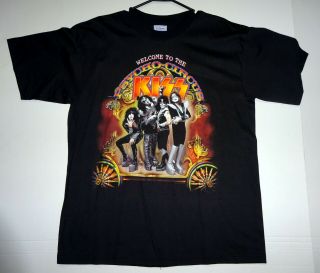 Kiss Band Welcome To The Psycho Circus Black T - Shirt Shirt Large Unworn 1998