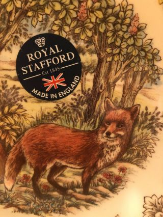 Royal Stafford England Set of 4 Woodland Red Fox 8 1/4 