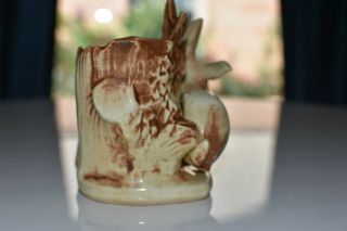 Vintage McCoy Pottery Double Rabbit And Stump 7