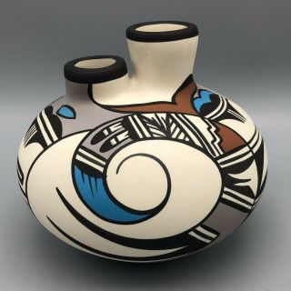 Hopi Bird Pottery Vase by Desert Pueblo Pottery Foil Label and Tag 2