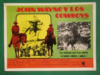 John Wayne The Cowboys Western Spanish Mexican Lobby Card