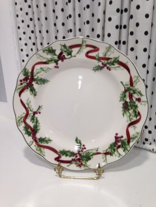 Set Of 6 Charter Club Winter Garland Holiday Dinner Plates