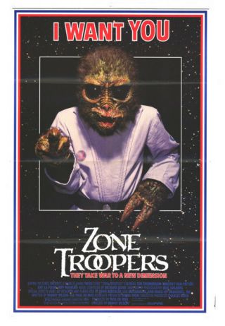 Movie Poster Zone Troopers 1985 27x41 1 Sheet Tim Thomerson Sci - Fi