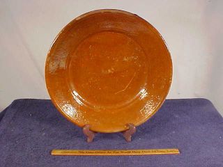 Vintage North Carolina Pottery Clear Glaze Dirt Dish/charger
