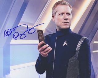 Signed Color Photo Of Anthony Rapp Of " Star Trek :discovery "
