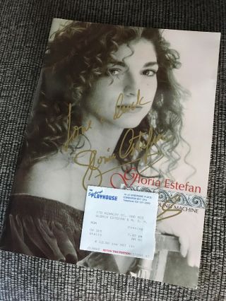Gloria Estefan Get On Your Feet World Tour Programme Signed With Ticket And