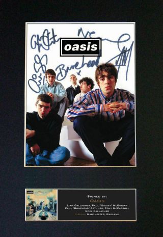 Oasis - Rare Signed / Autographed Photograph - Museum Grade ⭐⭐⭐⭐⭐