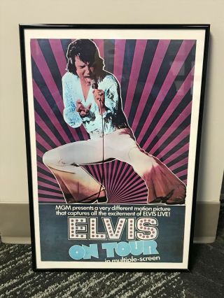 Vintage Elvis Presley " Live On Tour " Movie Framed Poster 18.  25 " X 12 "