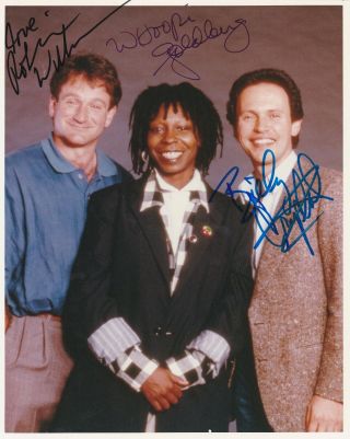 Comic Relief Auto 8x10 Robin Williams,  Billy Crystal,  Whoopi Goldberg