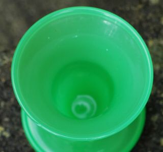 Old Green Uranium Glass Vase 5 ins Rd No 543290 Stevens & Williams/Whitefriars 3