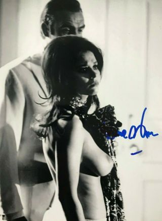 Lana Wood Hand Signed Photo.  Sean Connery.  Diamonds Are Forever.  James Bond.