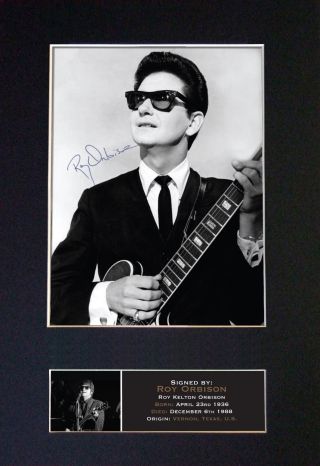 Roy Orbison - Rare Signed / Autographed - Mounted Museum Grade Photograph
