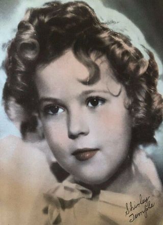 Vintage Autographed Photo Of Shirley Temple Framed And Matted Measures 9 " X 11 "